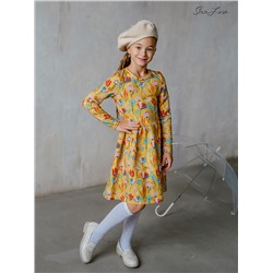 Платье Эля горчичное поле