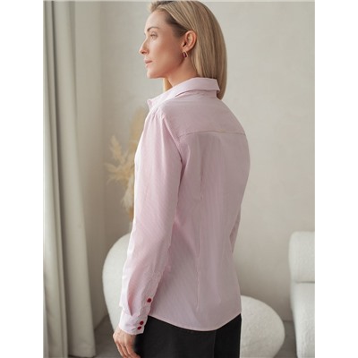 Блузка прилегающего силуэта из хлопка