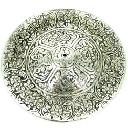 Подставка под благовония круглая УЗОР (металл, 11 см.), 1 шт.