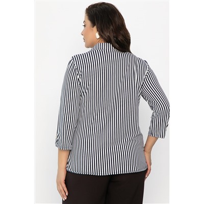 Рубашка в полоску Морячка (бело-синяя) Б14311-18М