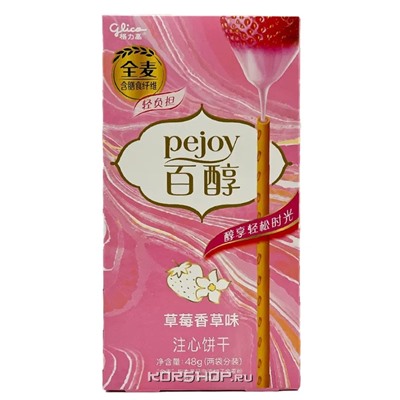 Печенье Палочки со вкусом клубники и ванили Pejoy, Китай, 48 г Акция