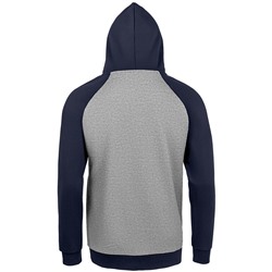 Толстовка унисекс Seattle, серый меланж c темно-синим