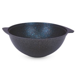 Казан для плова 3,5л со стеклянной крышкой, АП линия «Granit Ultra» (Blue) кгг37а