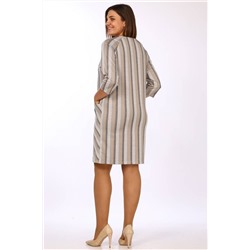 Lady Style Classic 766/10 серый_с_горчичным_"Полоска", Платье