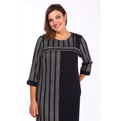 Lady Style Classic 1676 темно-синий_серый, Платье