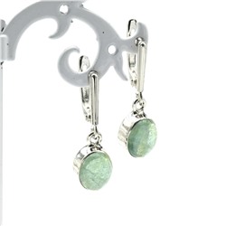 Серьги аквамарин 9*11мм