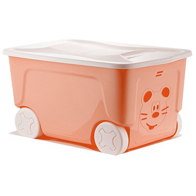 Детский ящик на колесах Lalababy Play with Me 50 л LA103211040 персиковая карамель