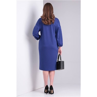 Viola Style 01007 синий_в_горошек, Платье