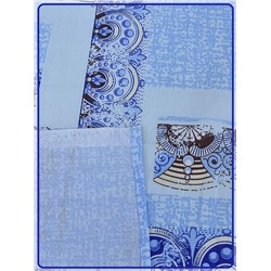 Простыня Ивановская бязь Арабески вид 4 голубой