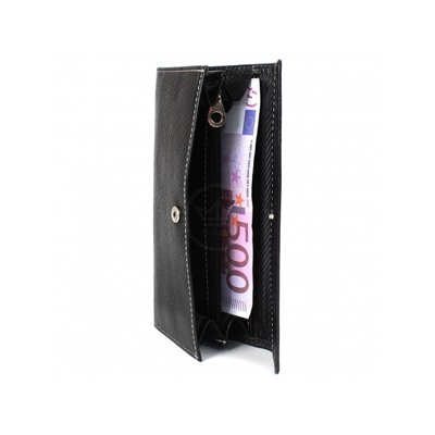 Портмоне женское Croco-ПР-952 натуральная кожа 3 отд,  5 карм,  черный флотер (40)  209312