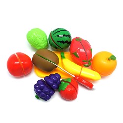02 Продукты Фрукты и овощи режущиеся 10 предметов 24*19см/пакет 2204 АКЦИЯ! СКИДКА 35%