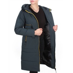 888 DARK BLUE Пальто зимнее женское VINVELLA (200 гр. холлофайбер) размеры 42-44-46-48-50