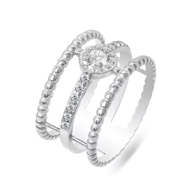 Кольцо из серебра куб.циркон., ЗК0101700