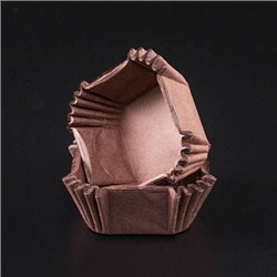Капсулы для конфет коричневые квадратные 35*35 мм, h 22 мм, 1000 шт.