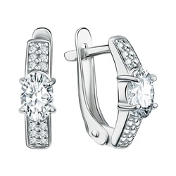 Серьги из серебра куб.циркон., Л-11808