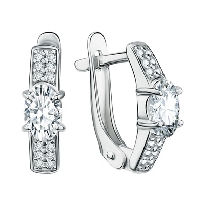 Серьги из серебра куб.циркон., Л-11808