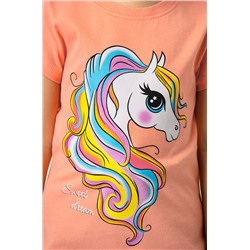 Хлопковая футболка для девочки Bonito