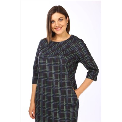 Lady Style Classic 1234 зеленый_с_темно-синим, Платье