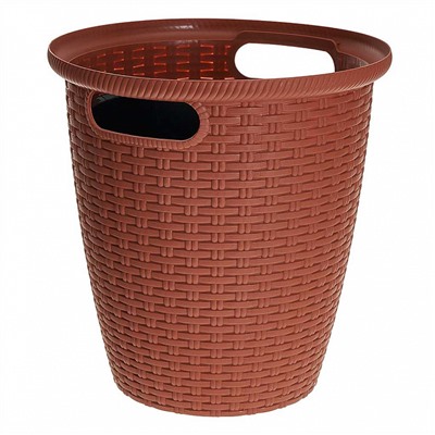 Кашпо напольное Rattan 266 мм, 10 л, с внутренним горшком 6 л ING6215ТР-ЛМ терракотовое