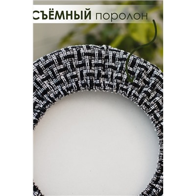 Сидушка на круглый табурет Плетенка черная 32х32