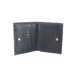 Портмоне женское Croco-ПР-914 натуральная кожа 2 отд,  5 карм,  синий крок/синий флотер (98/111)  231060