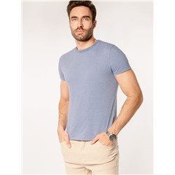 Футболка slim fit из премиального хлопка с эффектом меланж