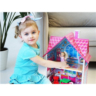 Кукольный двухэтажный домик быстрой сборки «Вилла» Серия Dream House