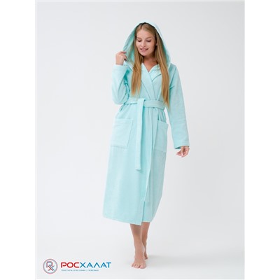 Женский халат с капюшоном морская волна МЗ-06 (58)