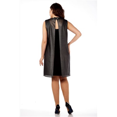 Lady Style Classic 1094/2 серый_с_черным, Платье