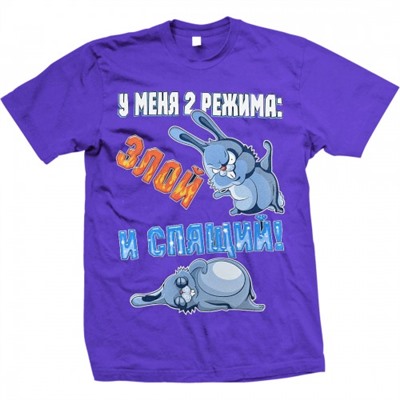 Футболка "У меня 2 режима: злой и спящий!"