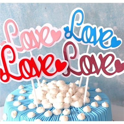 Топпер картон LOVE