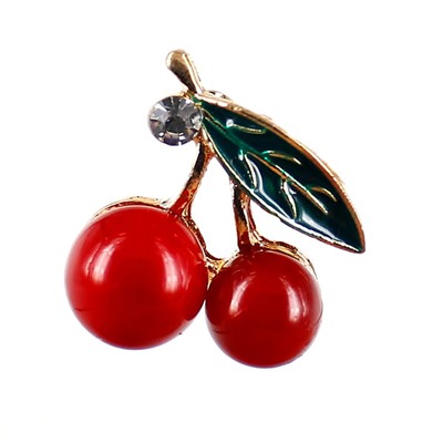 Мини брошь «Вишеньки» 2,5 см