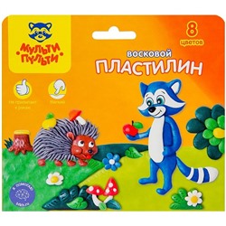 Пластилин  8цв. Мульти-Пульти  Восковой 11056