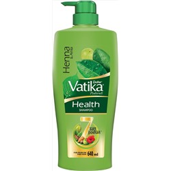 Vatika Health Shampoo HENNA & AMLA, Dabur (Ватика шампунь для оздоровления волос ХНА И АМЛА, Дабур), с дозатором, 640 мл.
