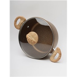 Кастрюля литая индукционная с крышкой, 5,7 л.