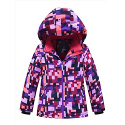 Горнолыжный костюм зимний для девочки фиолетового цвета 9436F