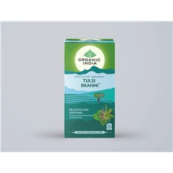 TULSI BRAHMI, Organic India (ТУЛСИ БРАХМИ, вкус и спокойствие, Органик Индия), 25 пакетиков.
