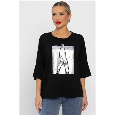 Блуза Фауст (черная) Б14202-20М
