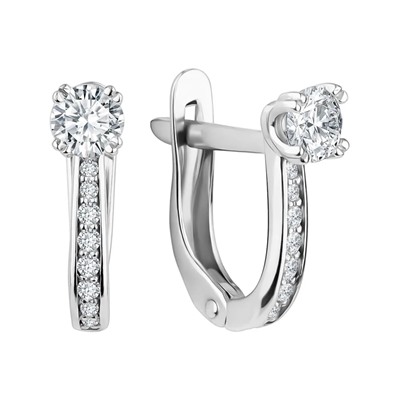 Серьги из серебра куб.циркон., Л-10740