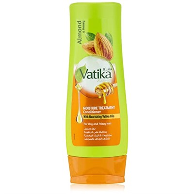Vatika ALMOND AND HONEY Moisture Treatment Conditioner, Dabur (Ватика МИНДАЛЬ И МЕД Кондиционер УВЛАЖНЯЮЩИЙ для сухих, вьющихся и жестких волос, Дабур), 200 мл.