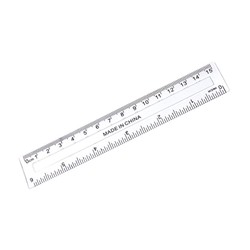 Линейка пластиковая 15см Alingar прозрачная (вып. по 2шт) AL246А-15