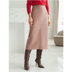 Юбка прямого силуэта из искусственной замши