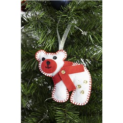 Мягкая елочная игрушка из фетра «Новогодние игрушки» своими руками (6 штук)