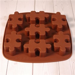 Форма силиконовая для шоколада "Пазлы" 18*17,5, 7 ячеек