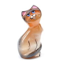 Скульптура из селенита "Кошка" 45*38*100мм