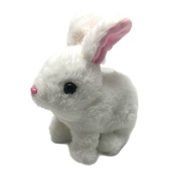 Зайчик Интерактивный мягкий (носом и ушами шевелит,двигается) 17*14см 874-9