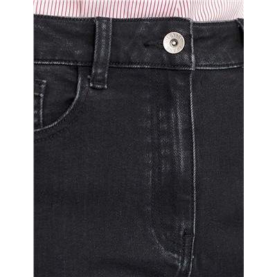 Джинсовые шорты бермуды со стрелками из эластичного денима