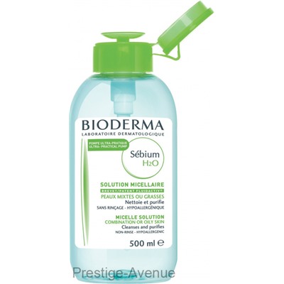 BIODERMA SEBIUM H2O Мицеллярная вода 500 ml (с помпой)
