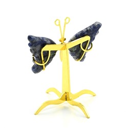 Фигурка "Мотылек" с лазуритом, золотистая 80*75*80мм