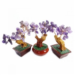 Статуэтка ДЕРЕВО СЧАСТЬЯ Аметист - символ любви, верности и счастья между влюбленными (высота 11 см), 1 шт.